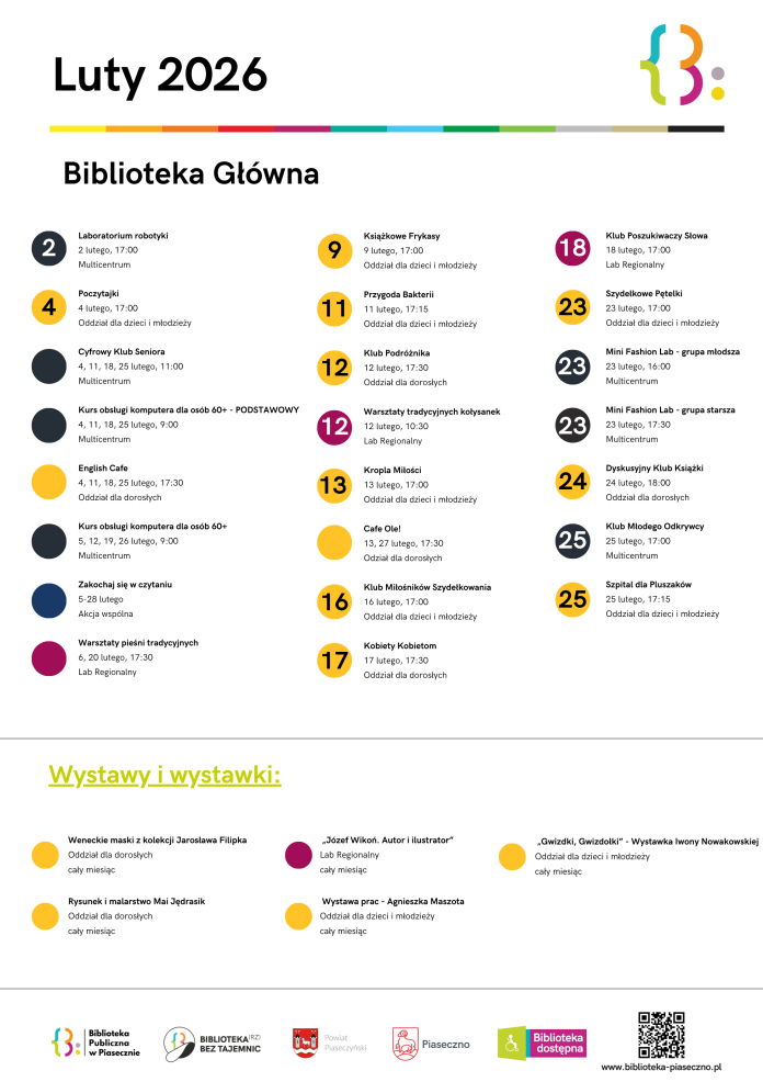 Luty 2026 w Bibliotece Publicznej w Piasecznie Luty 2026 w Bibliotece Publicznej w Piasecznie