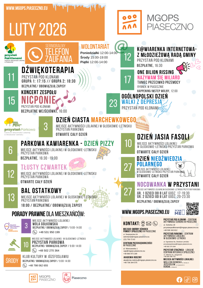 Luty 2026 z MGOPS Piaseczno Luty 2026 z MGOPS Piaseczno