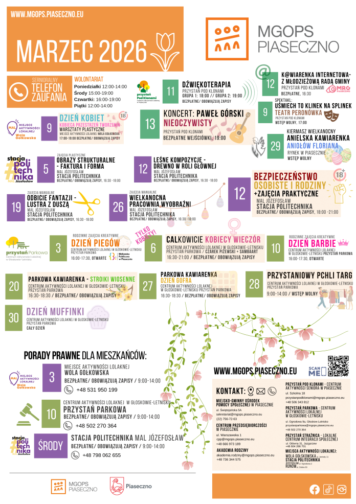 Marzec 2026 z MGOPS Piaseczno Marzec 2026 z MGOPS Piaseczno