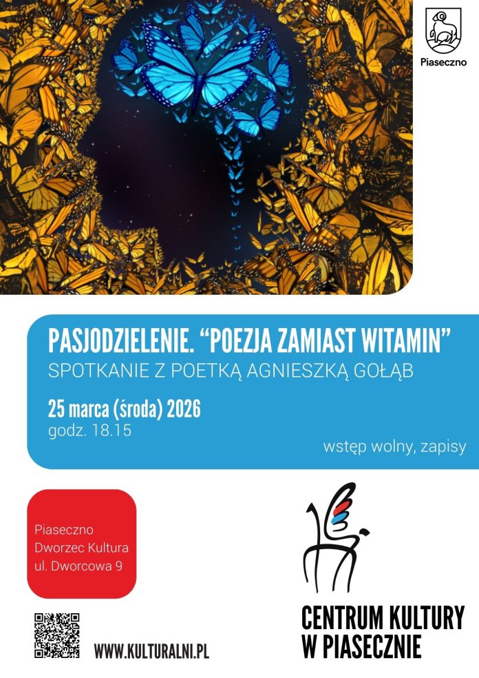 Poezja zamiast witamin spotkanie z poetką Agnieszką Gołąb