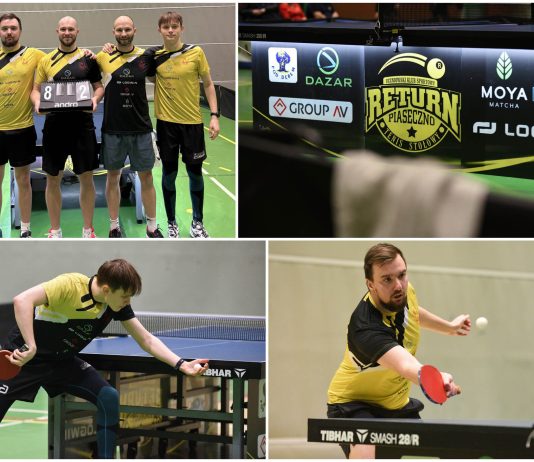 UKS Return Piaseczno wiceliderem 2 ligi mężczyzn w tenisie stołowym