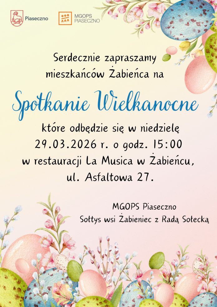 Spotkanie wielkanocne dla mieszkańców Żabieńca