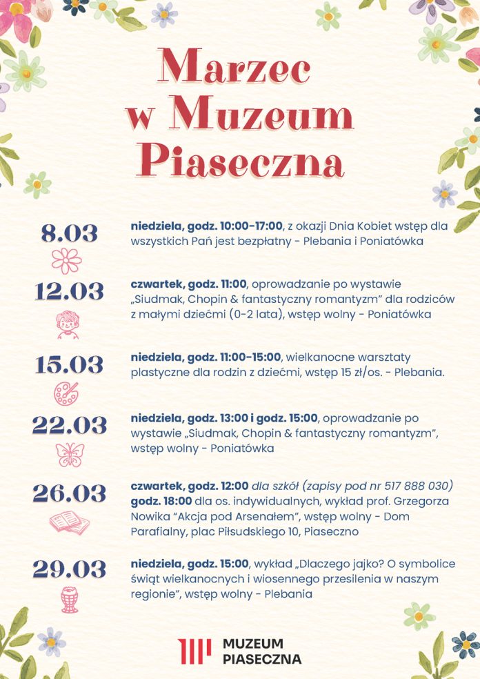 Marzec 2026 w Muzeum Piaseczna Marzec 2026 w Muzeum Piaseczna