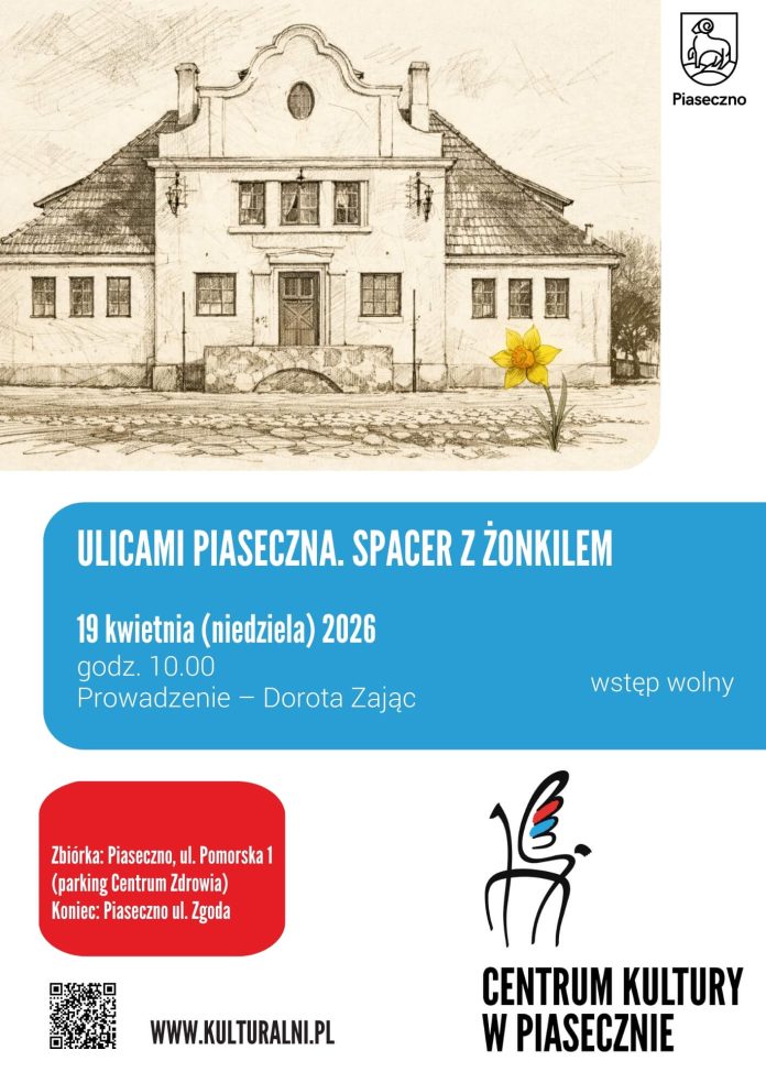 Spacer z żonkilem Ulicami Piaseczna