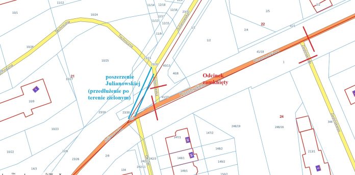 Utrudnienia na ul. Przesmyckiego związane z zamknięciem odcinka i prace na ul. Julianowskiej