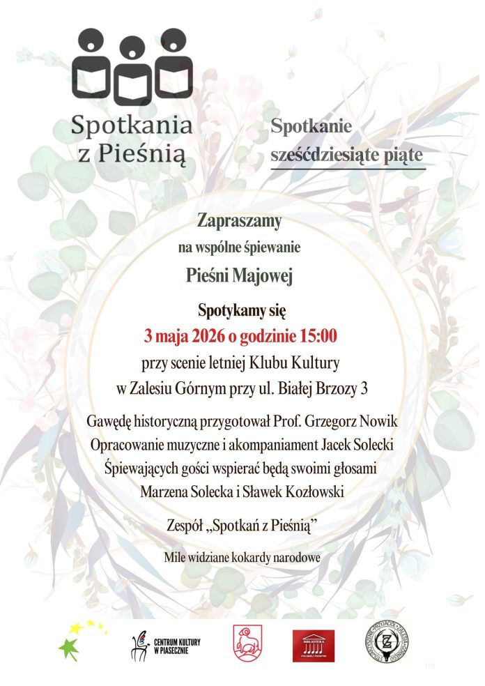 Spotkanie z Pieśnią śpiewanie Pieśni Majowej w Zalesiu Górnym