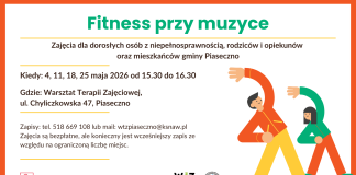 plakat fitness przy muzyce