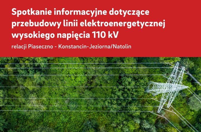 plakat ze zdjęciem linii wysokiego napięcia