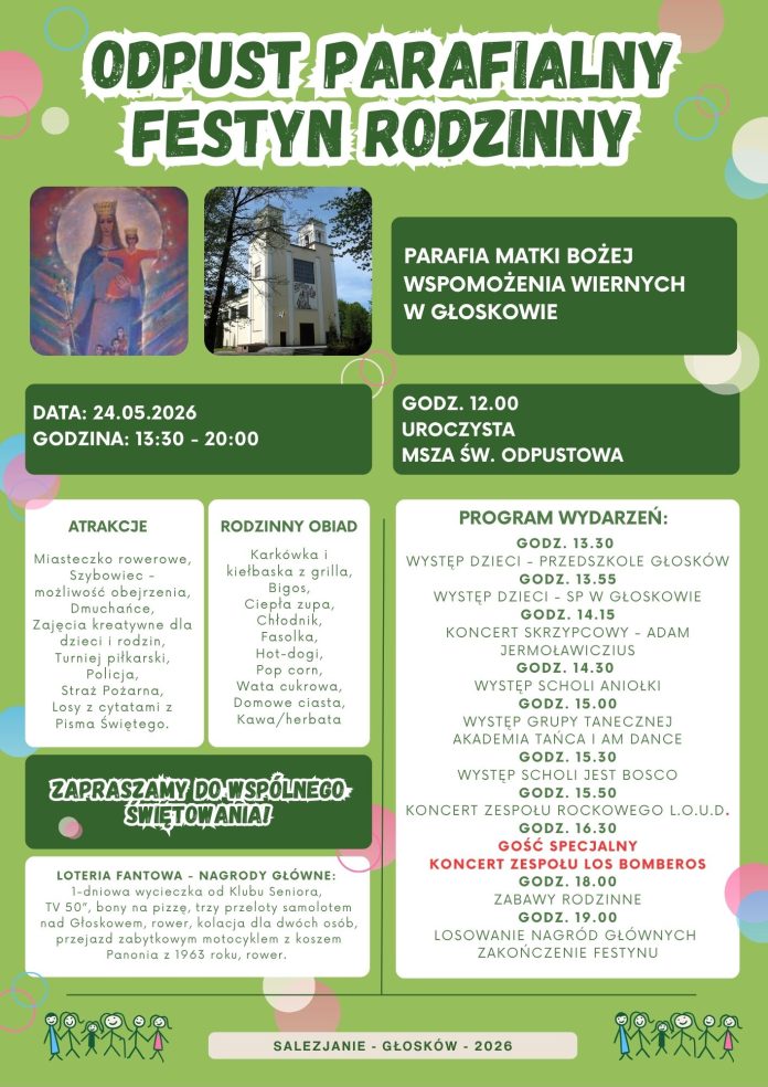 Odpust Parafialny i Festyn Rodzinny w Głoskowie 2026