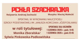 Spektakl pt. Pchła Szachrajka w wykonaniu nauczycieli Szkoły Podstawowej im. Janusza Korczaka w Józefosławiu