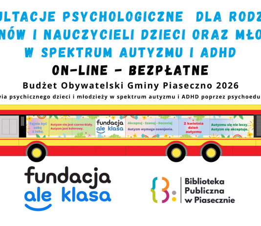 Bezpłatne konsultacje psychologiczne online dla rodzin dzieci w spektrum autyzmu i ADHD oraz kadry edukacyjnej