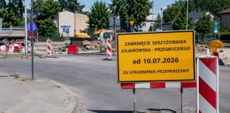 Budowa ronda! Zamknięcie skrzyżowania ul. Julianowskiej i Przesmyckiego