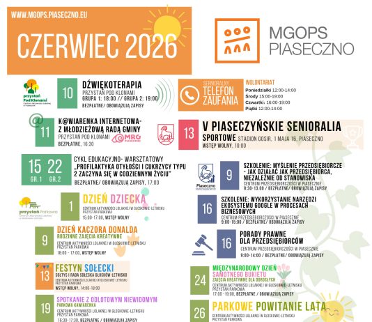 Czerwiec 2026 z MGOPS Piaseczno