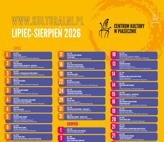Kulturalny lipiec sierpień 2026