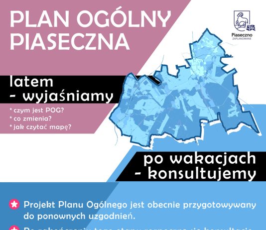 Latem wyjaśniamy a po wakacjach konsultujemy Plan Ogólny Gminy Piaseczno
