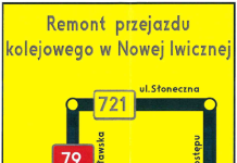 Remont przejazdu kolejowego w Nowej Iwicznej