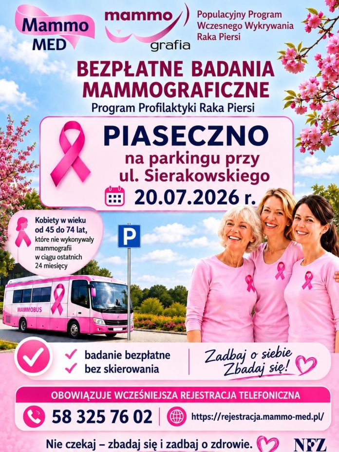 Bezpłatne badania mammograficzne w Piasecznie Bezpłatne badania mammograficzne w Piasecznie