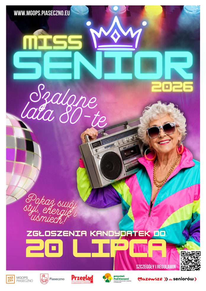 Konkurs Miss Senior Piaseczna 2026 Poszukujemy wyjątkowych kobiet 80+