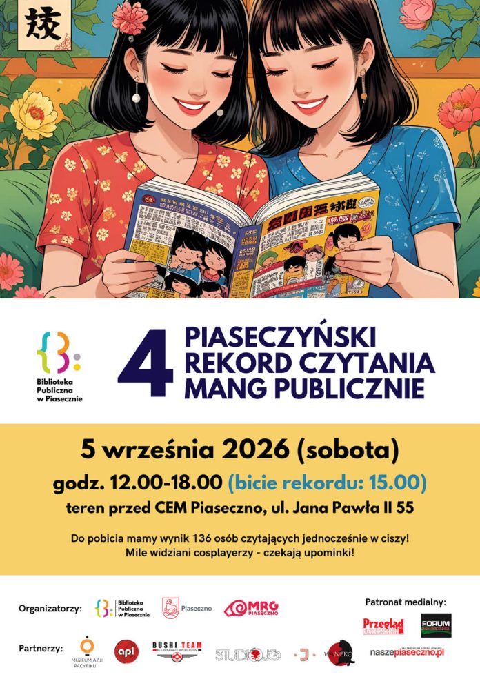 4. Piaseczyński Rekord Czytania Mang Publicznie 2026 4. Piaseczyński Rekord Czytania Mang Publicznie 2026