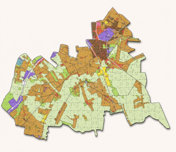 mapka gminy w postaci puzzli