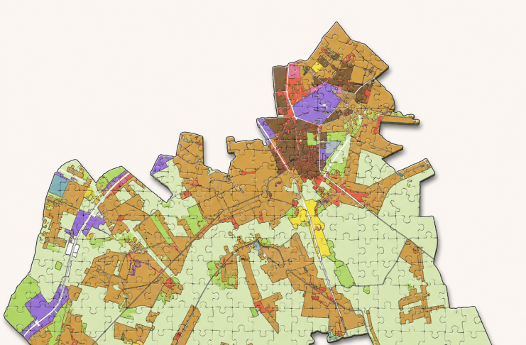 mapka gminy w postaci puzzli