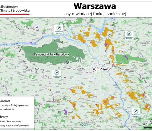 Geoankieta dotycząca lasów społecznych wokół Warszawy