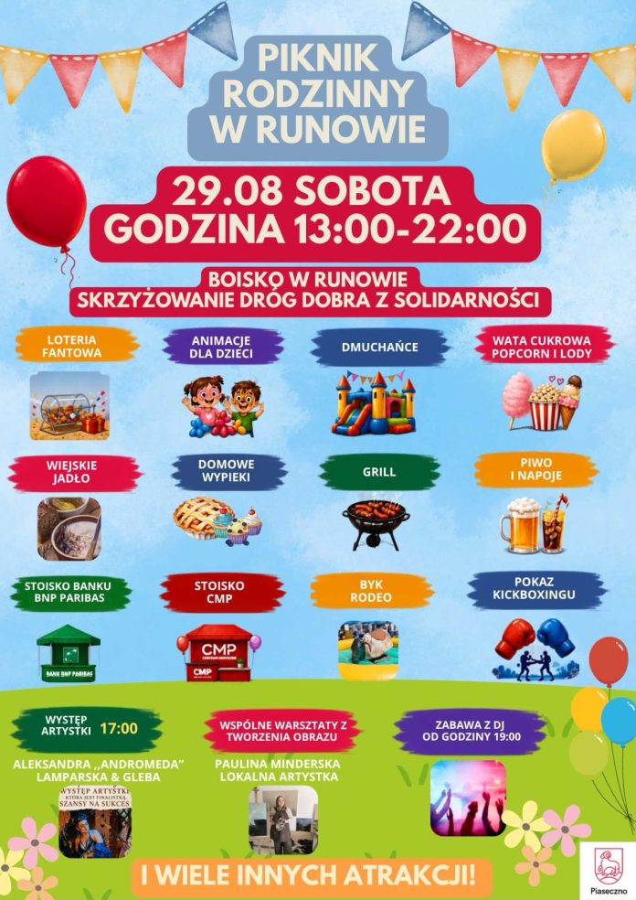 Piknik Rodzinny na zakończenie wakacji w Runowie