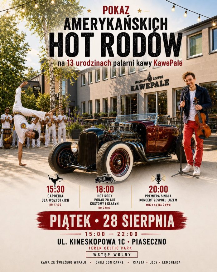 13. urodziny palarni KawePale – pokaz amerykańskich hot rodów, capoeira i koncert zespołu Luzem