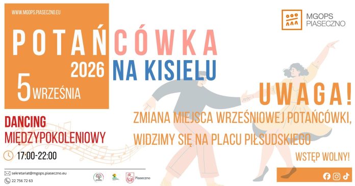 Potańcówka 5 września 2026 odbędzie się na rynku w Piasecznie Potańcówka 5 września 2026 odbędzie się na rynku w Piasecznie