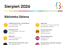 Sierpień 2026 w Bibliotece Publicznej w Piasecznie Sierpień 2026 w Bibliotece Publicznej w Piasecznie