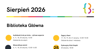 Sierpień 2026 w Bibliotece Publicznej w Piasecznie