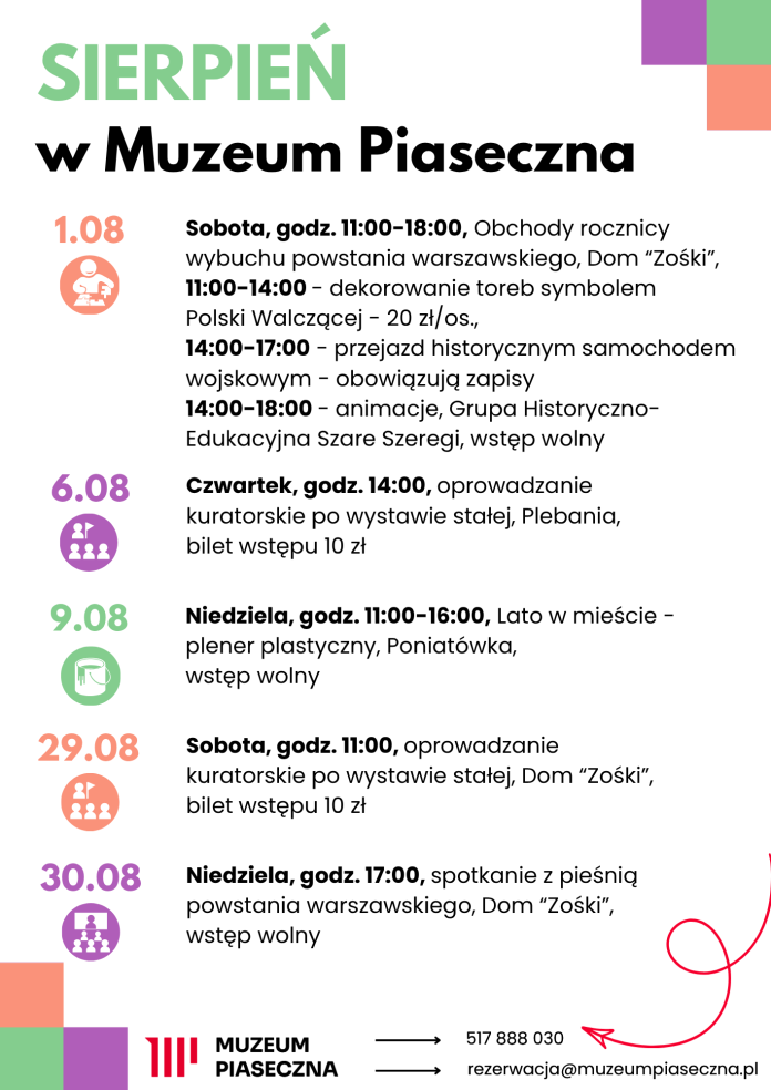 Sierpień 2026 w Muzeum Piaseczna Sierpień 2026 w Muzeum Piaseczna