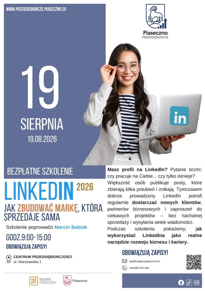 Szkolenie LinkedIn 2026 jak zbudować markę, która sprzedaje sama Szkolenie LinkedIn 2026 jak zbudować markę, która sprzedaje sama