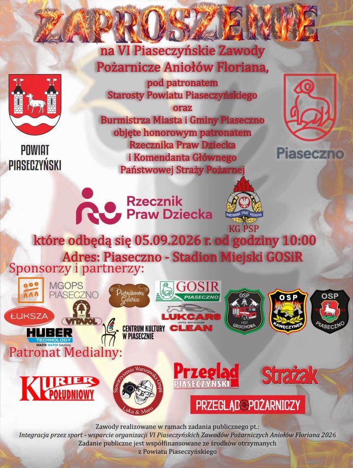 VI Piaseczyńskie Zawody Pożarnicze Aniołów Floriana 2026