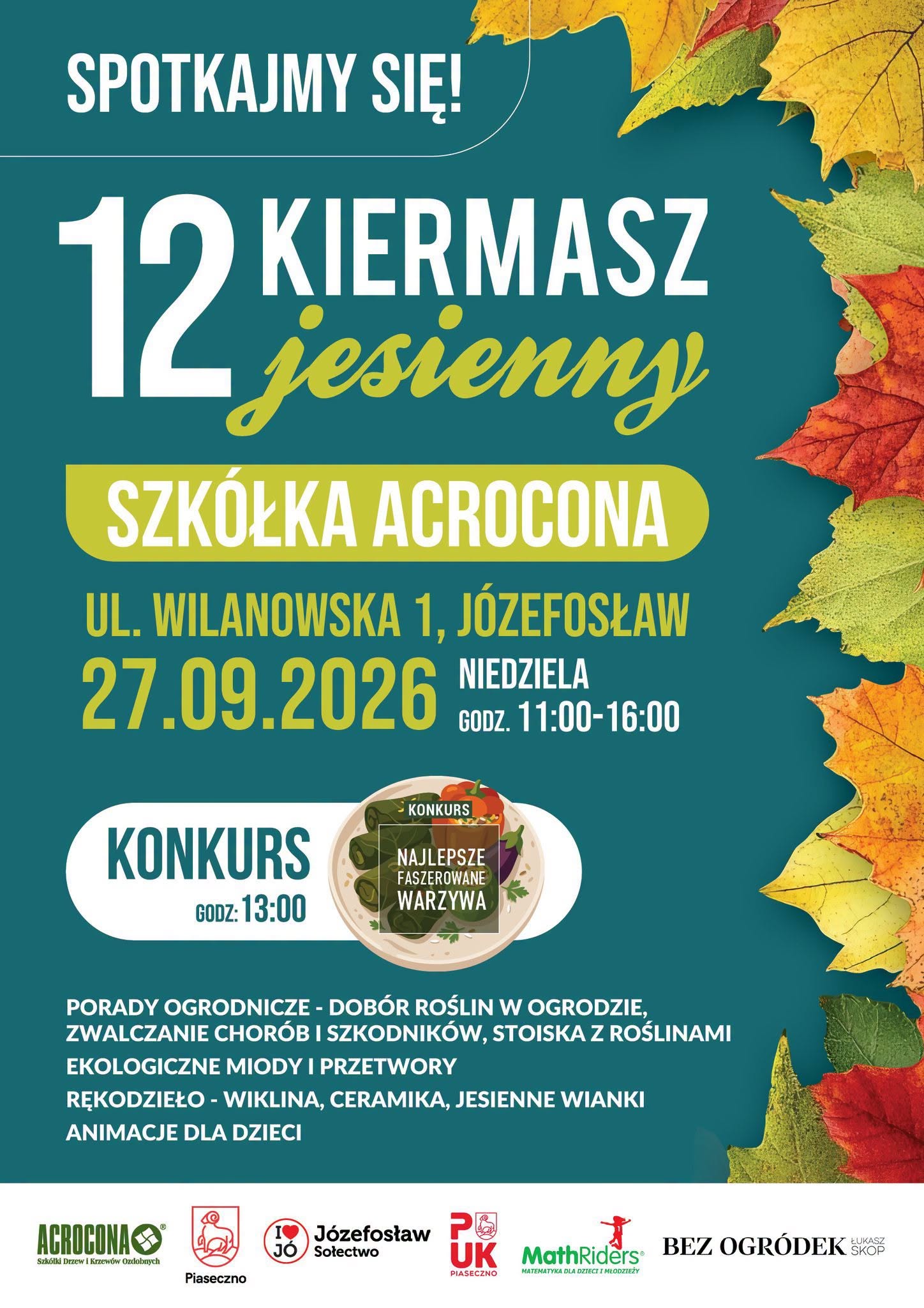 12. Kiermasz jesienny w Acroconie w Józefosławiu 2026