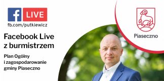 Facebook Live z Burmistrzem Miasta i Gminy Piaseczno Plan Ogólny i zagospodarowanie gminy Piaseczno 1 października 2026 roku