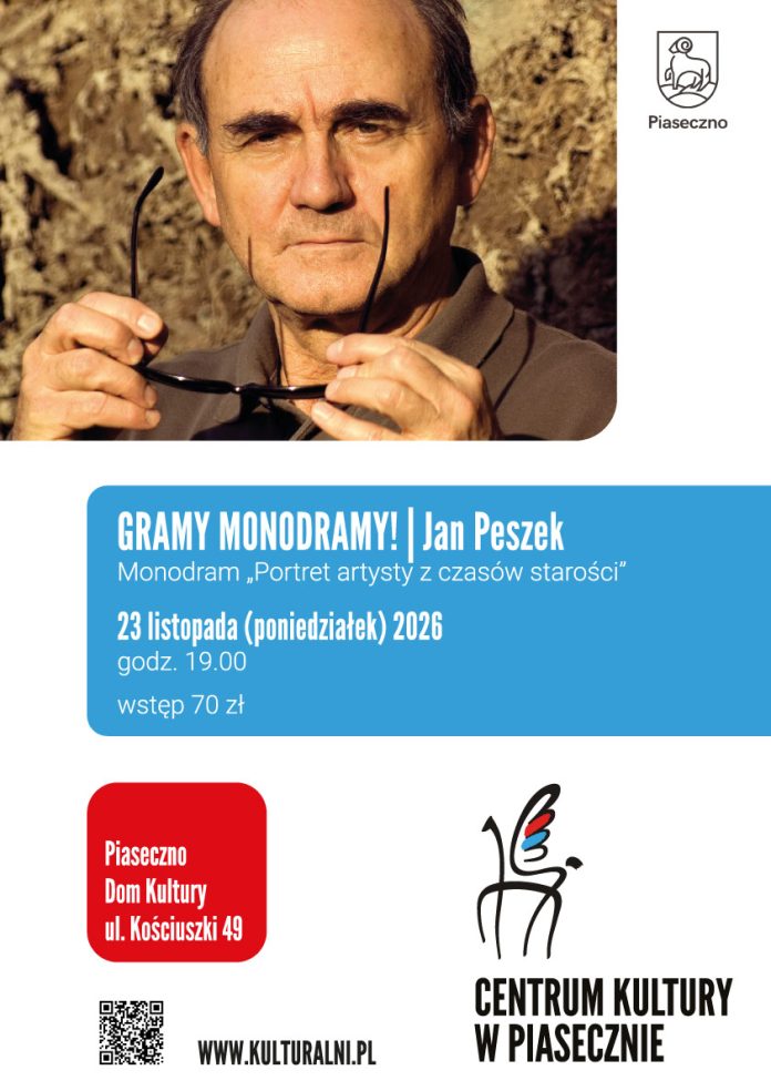 Jan Peszek monodram Portret artysty z czasów starości Jan Peszek monodram Portret artysty z czasów starości