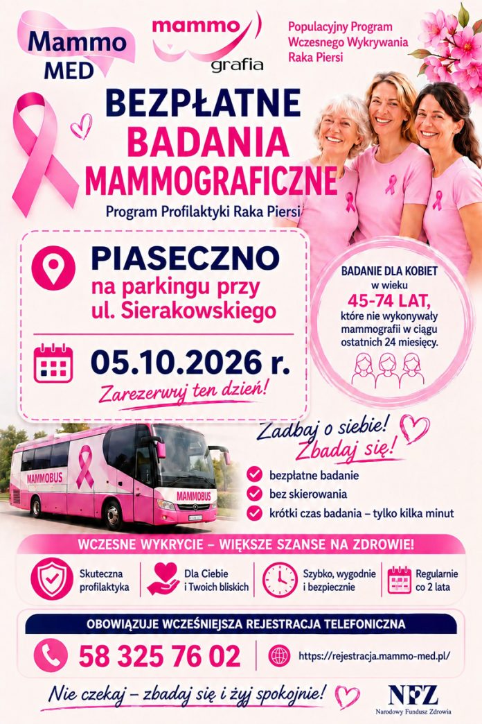 Mammobus Piaseczno bezpłatne badania mammograficzne Mammobus Piaseczno bezpłatne badania mammograficzne