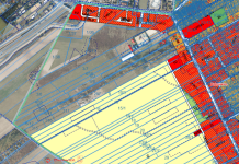 Informacje o postępowaniu ws. budowy centrum przetwarzania danych w Bobrowcu mapa z zaznaczonymi działkami