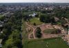 park miejski z drona