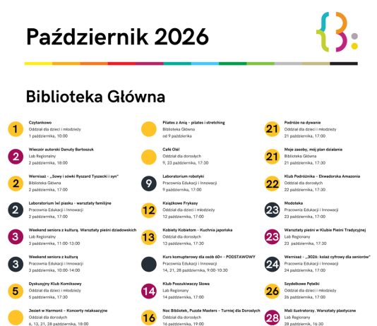 Październik 2026 w Bibliotece Publicznej w Piasecznie