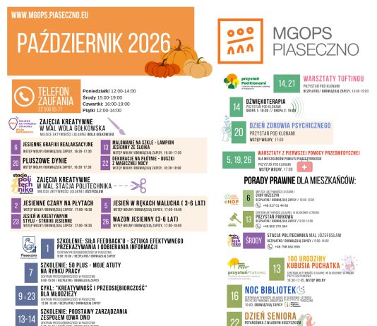 Październik 2026 z MGOPS Piaseczno