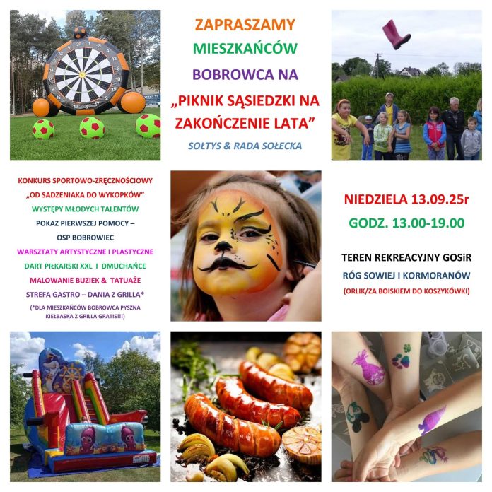 Piknik Sąsiedzki na zakończenie lata w Bobrowcu