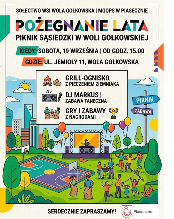 Piknik Pożegnanie lata w Woli Gołkowskiej 19 września 2026