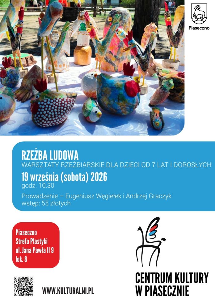 RZEŹBA LUDOWA warsztaty rzeźbiarskie dla dzieci od 7 lat i dorosłych