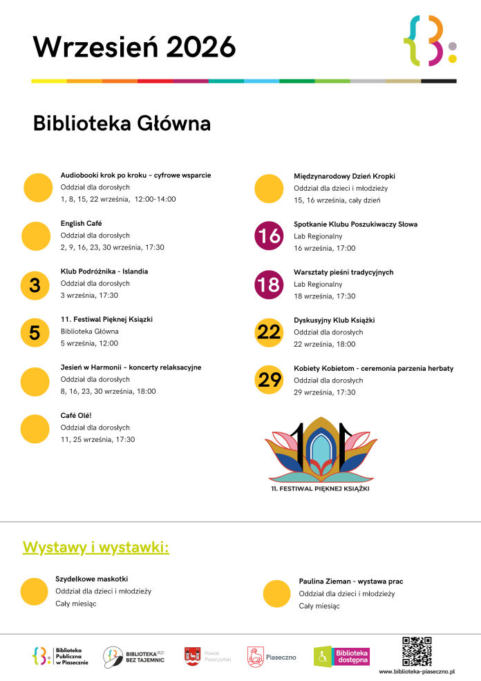 Wrzesień 2026 w Bibliotece Publicznej w Piasecznie Wrzesień 2026 w Bibliotece Publicznej w Piasecznie