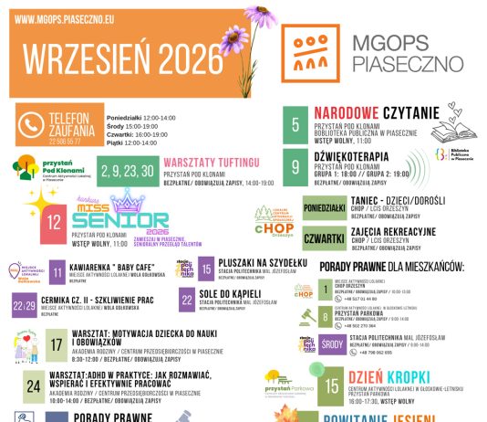 Wrzesień 2026 z MGOPS Piaseczno