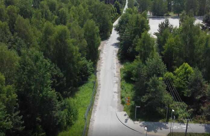 Dzialkowa 2 Ulica Działkowa z drona