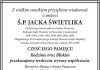 Kondolencje Jacek Świetlik