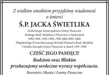 Zmarł Jacek Świetlik- wieloletni Radny Rady Miejskiej w Piasecznie